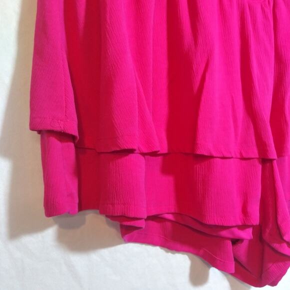 Torrid Pink Peacock 3.5 Inch Pull-On Washable Gauze Smocked Ruffle Short Sz 4X - Picture 4 of 8